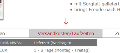 Versandländer Europa