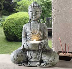 Z_14: Dekorativer Buddha Kerzenhalter - geschenkverpackt Z_14: Dekorativer Buddha Kerzenhalter - geschenkverpackt