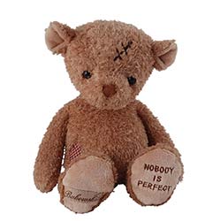 Z_38: Teddy Nobody is perfect  als Geschenk verpackt