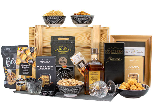 AUTHENTIC GESCHENKKORB mit HLLBERG WHISKY