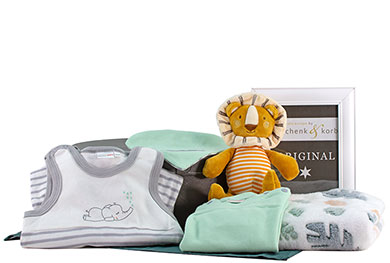 BABY GESCHENKKORB LEO & ELEFANT 