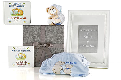 BABY GESCHENKSET BABY GLÜCK mit Buch für Jungen