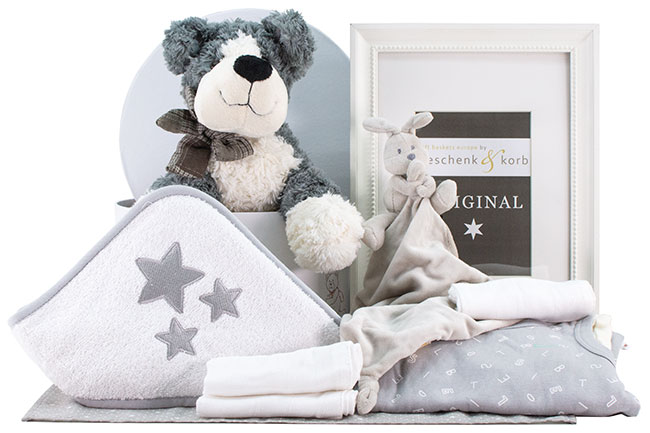 HALLO BABY - GESCHENKKORB FR JUNGEN NEU 2025