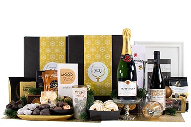VIP DE LUXE PRÄSENTKORB CHAMPAGNER & WEIN 