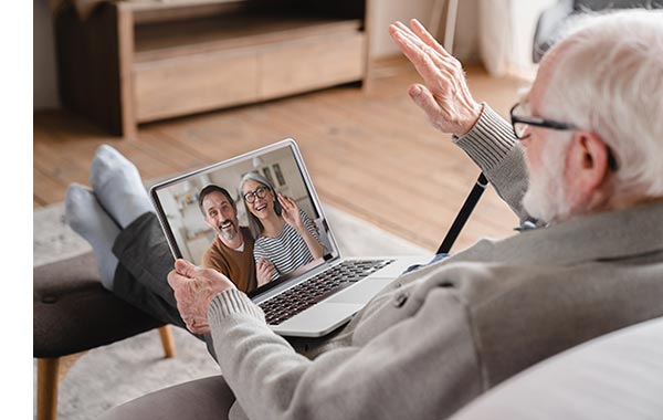 Familienchat ber Laptop
