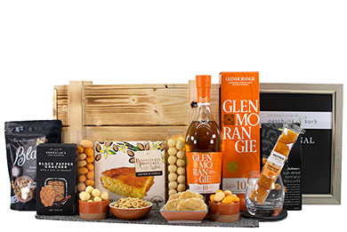 GESCHENKKORB - FEUER & FLAVOUR WHISKY KISTE
