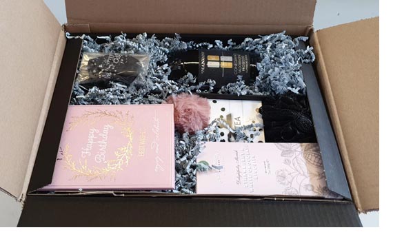 offene Geschenkbox zum Geburtstag
