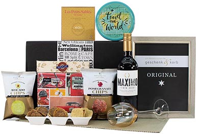 GESCHENKBOX TRAVEL THE WORLD MIT ROTWEIN GESCHENKBOX TRAVEL THE WORLD MIT ROTWEIN