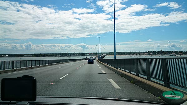Fahrt ber eine europische Grenze resund Brcke