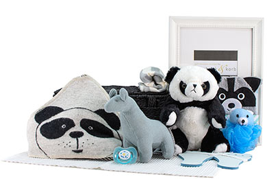 BABY GESCHENKKORB - GRUMPY PANDABÄR & CO