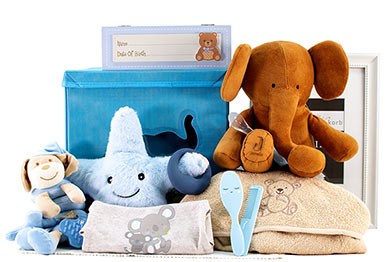 GESCHENKKORB FÜR JUNGEN - HALLO BABY 