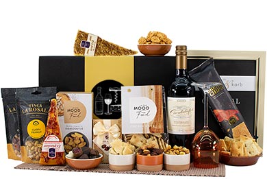 GESCHENKBOX MIT KÄSE & WEIN CHEESE & CHEERS 
