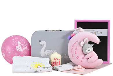 BABYGESCHENK FÜR MÄDCHEN - KUSCHELMOND 