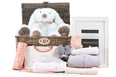 HELLO WORLD - MÄDCHEN BABY GESCHENKKORB 