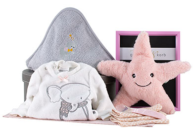 KLEINER SCHATZ - MÄDCHEN BABY GESCHENKKORB
