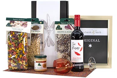 ITALIEN GESCHENKBOX WEIN & ESSEN MANGIAMO  title=