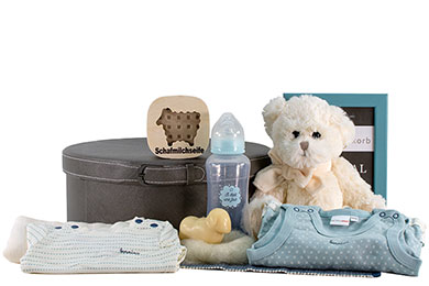 BABY GESCHENKKORB FR JUNGEN - MY FIRST TEDDY  title=