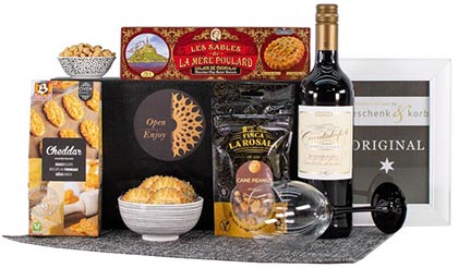 Open Enjoy Geschenkbox mit Rotwein