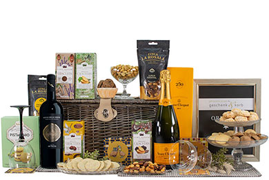 GESCHENKKORB SYMPHONIE mit CHAMPAGNER & WEIN