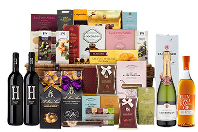 CHAMPAGNER & WHISKY & WEIN & WOW Geschenkkorb CHAMPAGNER & WHISKY & WEIN & WOW Geschenkkorb