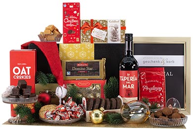 WEIHNACHTSBESCHERUNG WEIHNACHTSPRÄSENT mit Wein WEIHNACHTSBESCHERUNG WEIHNACHTSPRÄSENT mit Wein