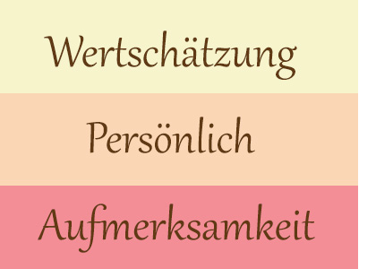 Wertschtzung Persnlich Aufmerksamkeit